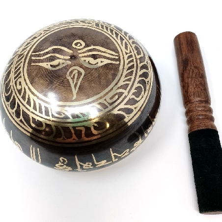 Cuenco torneado 1.000 grs negro-dorado