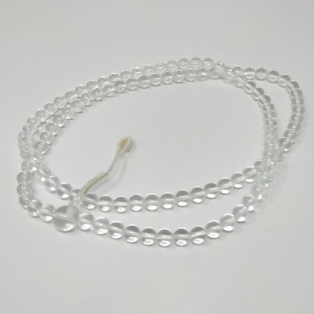 Mala de cuarzo natural de roca