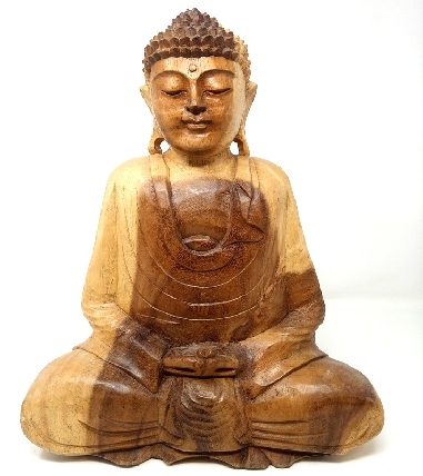 Buda de madera 40 cms. Dhyana mudra