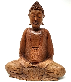 Buda de madera 20 cms.-Dhyana mudra