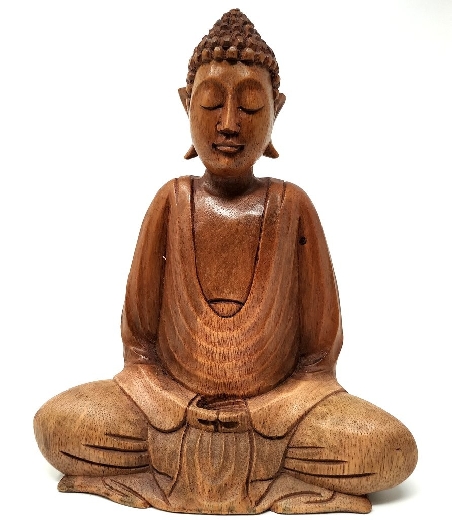 Buda de madera 20 cms.-Dhyana mudra