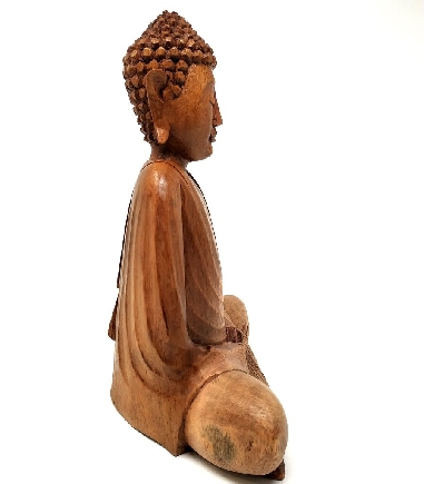 Buda de madera 20 cms.-Dhyana mudra