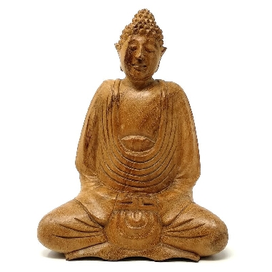 Buda de madera 20 cms.-Dhyana mudra