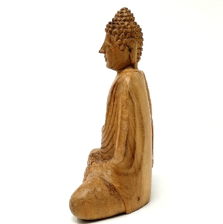 Buda de madera 20 cms.-Dhyana mudra