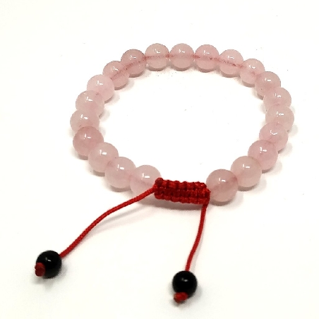 Pulsera de cuarzo rosa