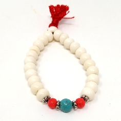 Pulsera de hueso natural con turquesita 2