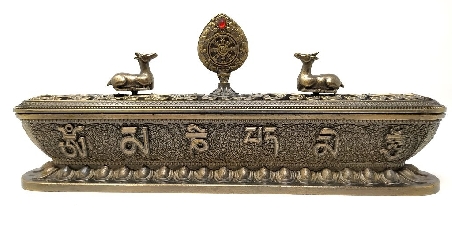 Incensario metal signos-mantra grande