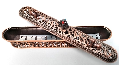 Incensario metal signos-mantra grande