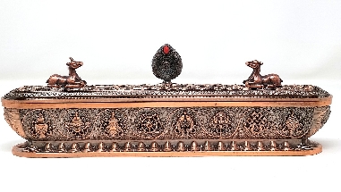 Incensario metal signos-mantra mediano