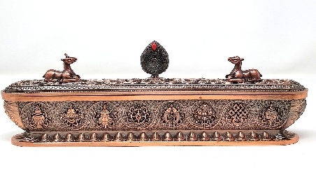 Incensario metal signos-mantra mediano