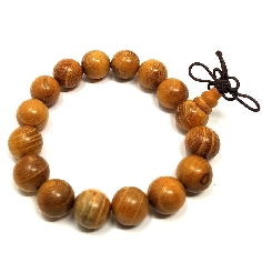 Pulsera de madera dorada 12 mms.