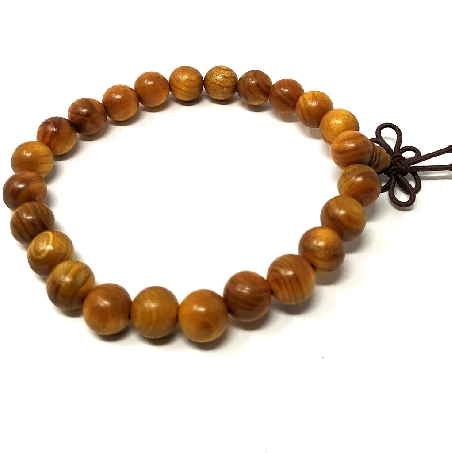 Pulsera de madera dorada 8 mms.