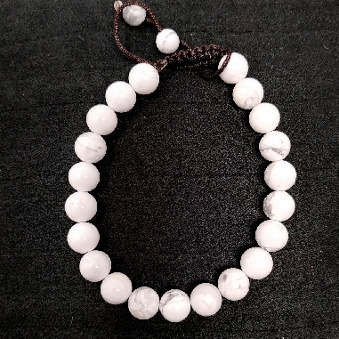 Pulsera de Howlita blanca