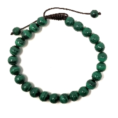 Pulsera de Malakita calidad 7 mms. 2