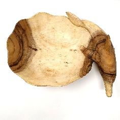 Fuente delfín de madera