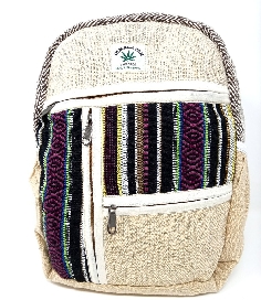 Mochila mediana cañamo y algodón
