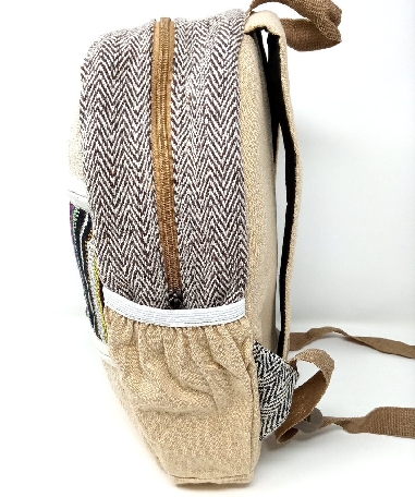 Mochila mediana cañamo y algodón