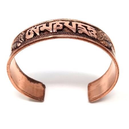 Pulsera de cobre "Om mane padme hum"