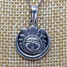 Colgante de plata Sol y Luna