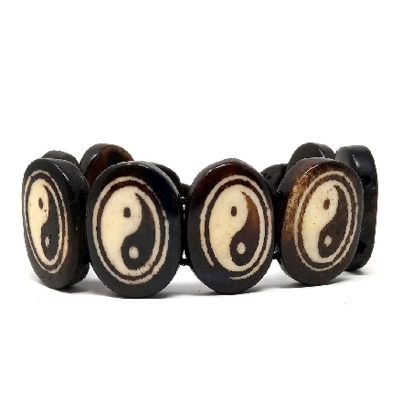 Pulsera hueso Yin Yang Pulsera hueso Yin Yang