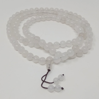 Mala de cuarzo blanco