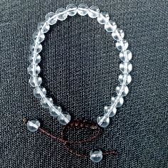 Pulsera cuarzo transparente 6 mms.
