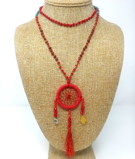 Collar atrapasueño y Rudraksa