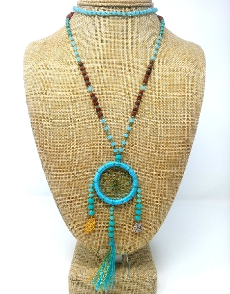 Collar atrapasueño y Rudraksa