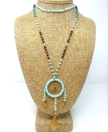 Collar atrapasueño y Rudraksa