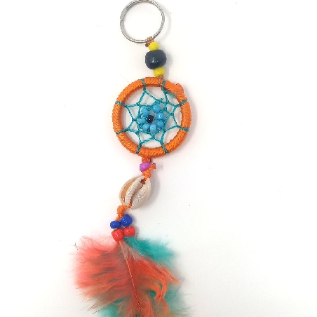 Llavero atrapasueños naranja
