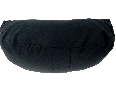 Zafu Cáscara espelta ecológica. Media luna negro.