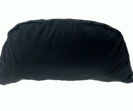 Zafu Cáscara espelta ecológica. Media luna negro.