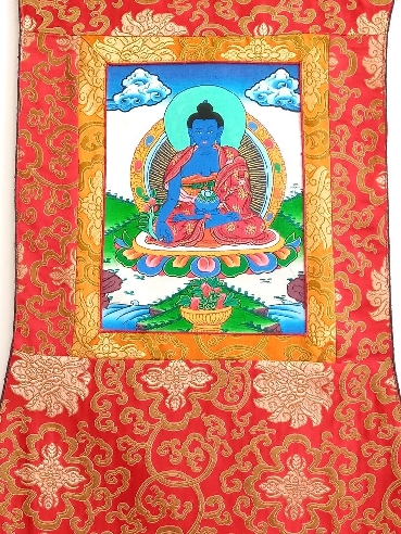 Buda de la Medicina con brocado mediano