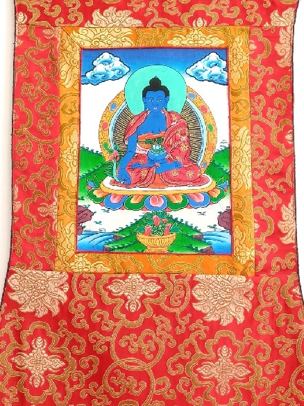 Buda de la Medicina con brocado mediano