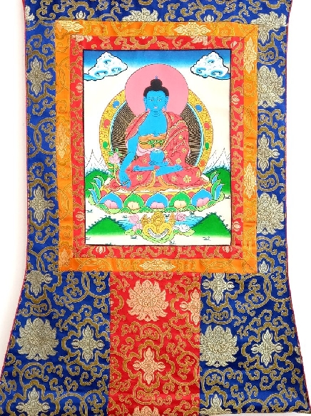 Buda de la Medicina con brocado mediano
