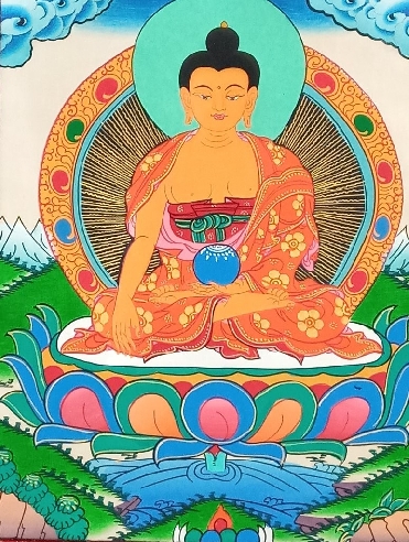 Shakiamuni con brocado mediano