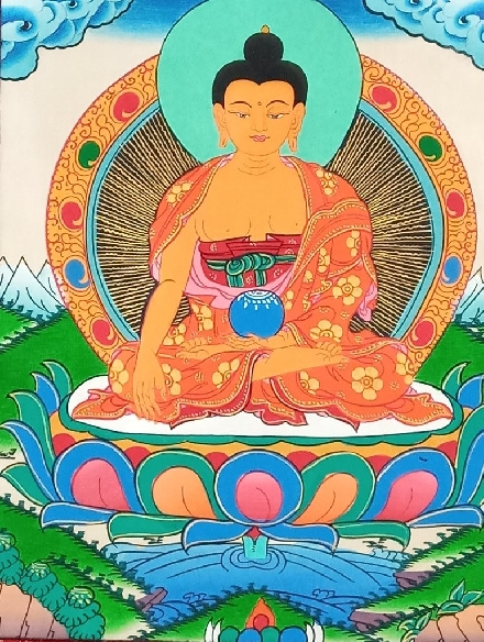 Shakiamuni con brocado mediano