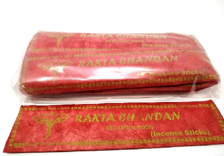 Incienso natural Rakta Chandan (Sándalo rojo) PACK 10