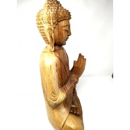 Buda de madera 50 cms.-Virtaka mudra
