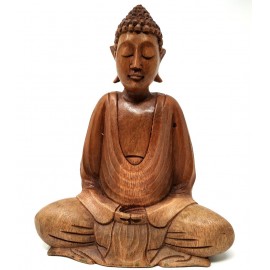 Buda de madera 20 cms.-Dhyana mudra