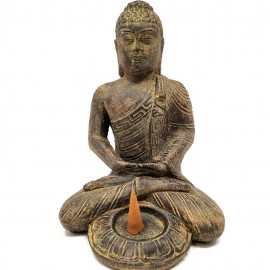 Buda de piedra 21 cms. porta velas
