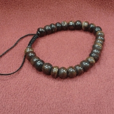 Pulsera hueso esmaltado en negro 2