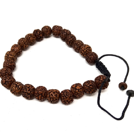 Pulsera rudraksa pulida fina