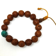 Pulsera de semila de Bodi con turquesita
