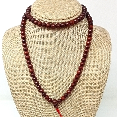 Japamala de palo de rosa rojo