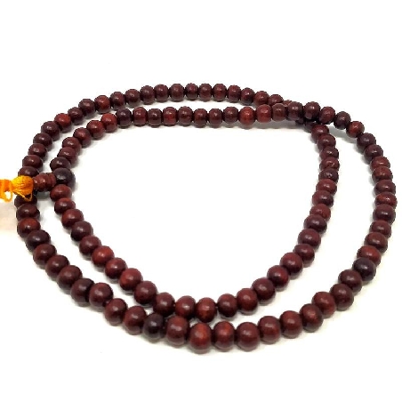 Japamala de palo de rosa rojo