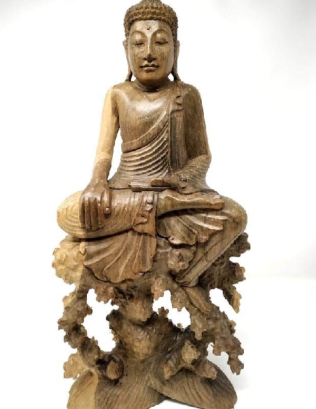 Buda de madera de Hibisco- 45 cms.