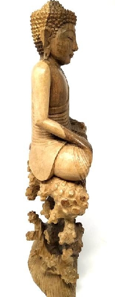 Buda de madera de Hibisco- 45 cms.