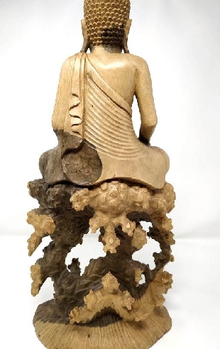 Buda de madera de Hibisco- 45 cms.