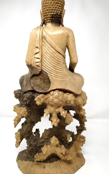 Buda de madera de Hibisco- 45 cms.